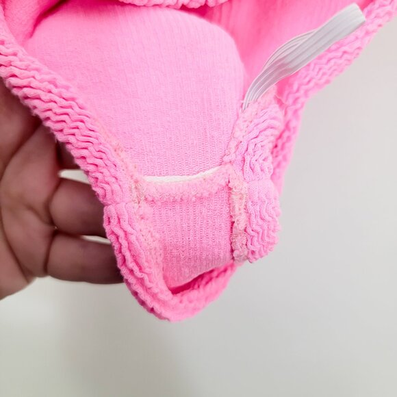 Hunza G Square Neck One Piece Swimsuit in Bubblegum Pink OS - Picture 7 of 8